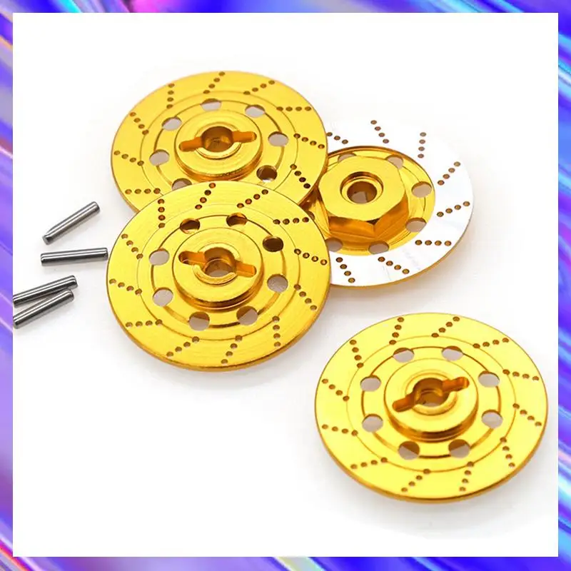 

20PCS Metal Brake Disc Wheel Rim Box Metal Hex Adapter 12Mm For 1/10 Sakura D4 On-Road Racing RC Car Parts,Gold