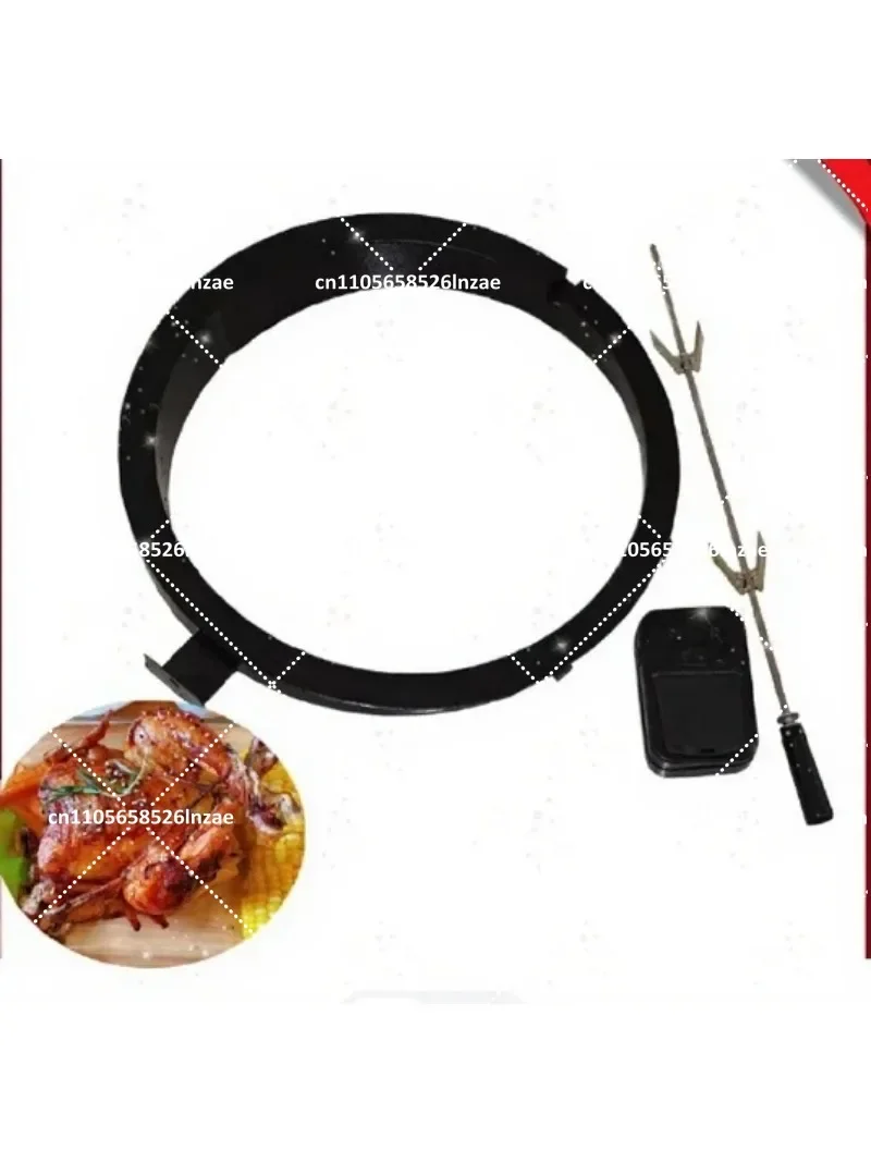 Kamado Grill Rotisserie Kit with Automatic Rotating Oven Stainless Steel Forks for Roasted Chicken Piglet Duck Squab