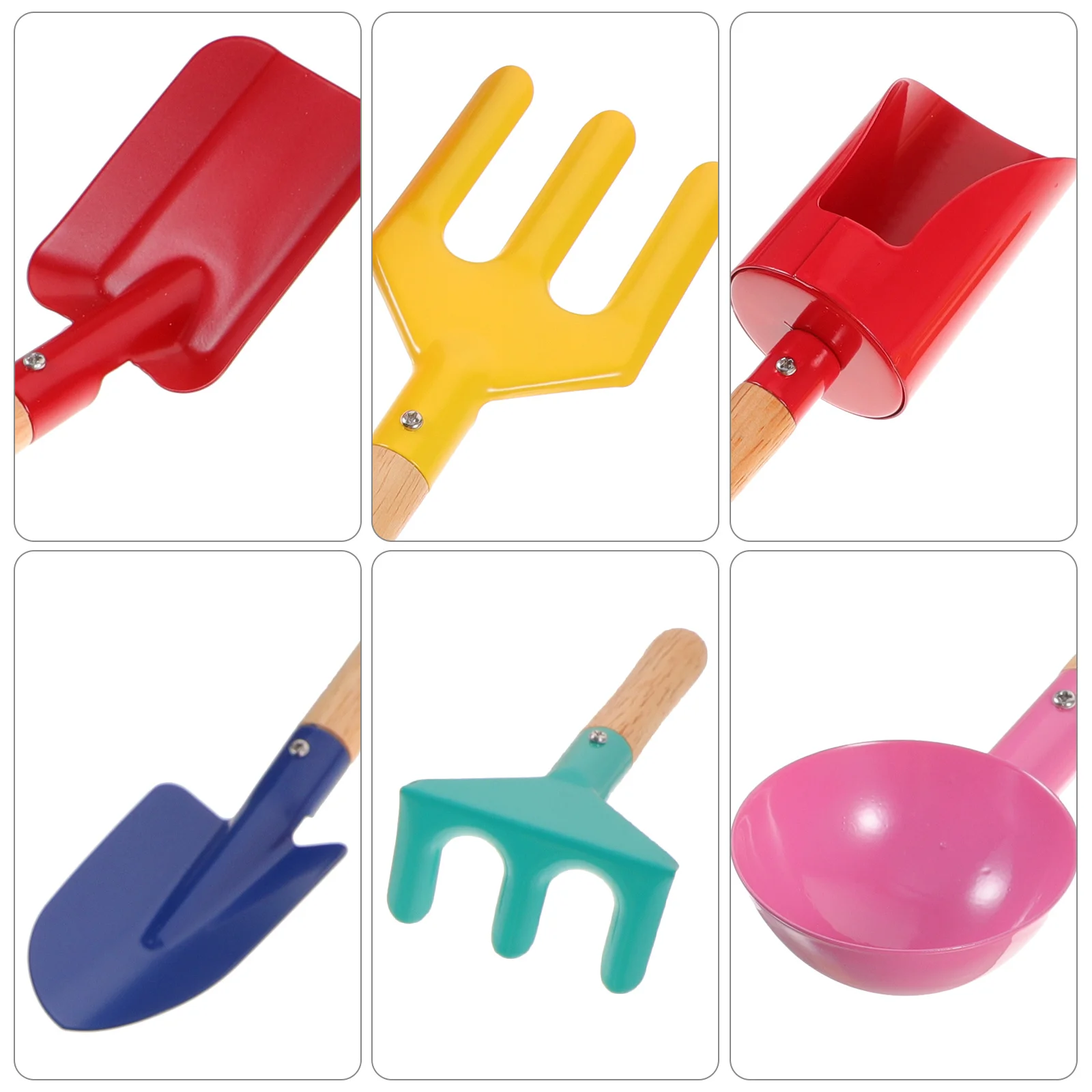 مجموعة واحدة من أدوات الحدائق الصغيرة للأطفال مجموعة البستنة المحمولة خفيفة الوزن من مادة الحديد الخشبية لاستكشاف الطبيعة أشعل النار الصغيرة #6