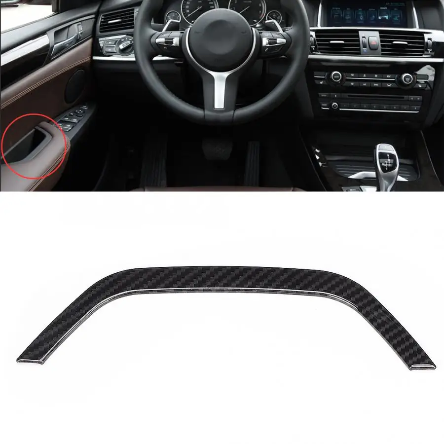 ABS Carbon Fiber Style Interior Door Storage Box Cover Trim Fits for BMW X3 F25 X4 F26 2011 2012 2013 2014 2015 2016