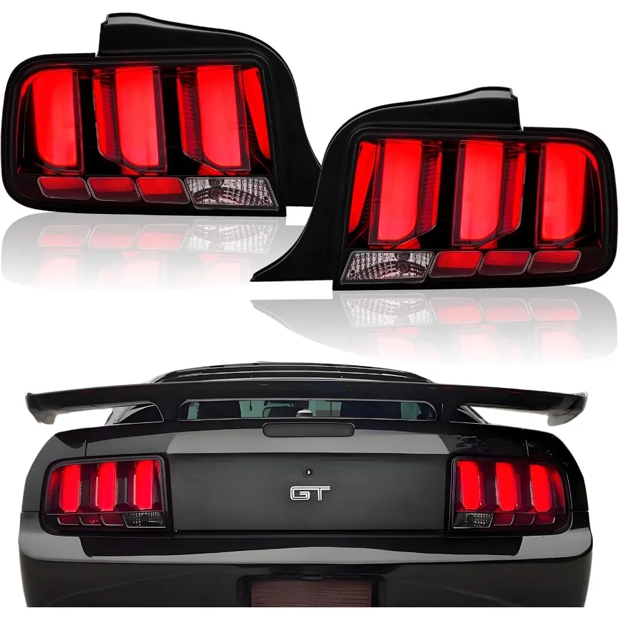 LED-achterlichten montage voor 20052009 Mustang achterremlichten bestuurder en passagierszijde rode lens verbeterde zichtbaarheid energie E