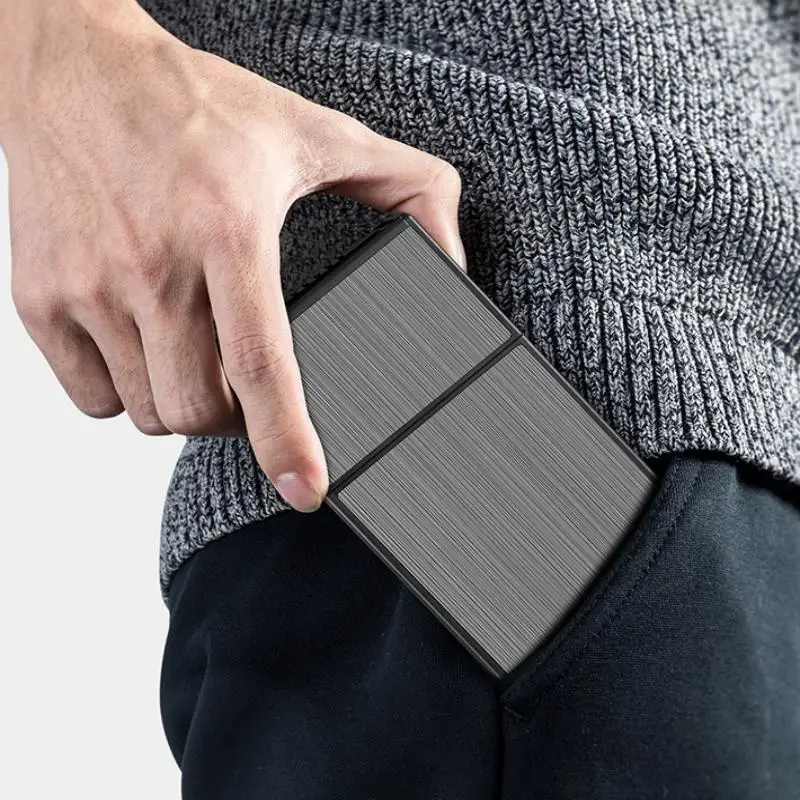 Tragbare Metall-Zigarettenbox für 20 Stück Zigarren-Tabakhalter Taschenetui für Zigarettenzubehör Gadget