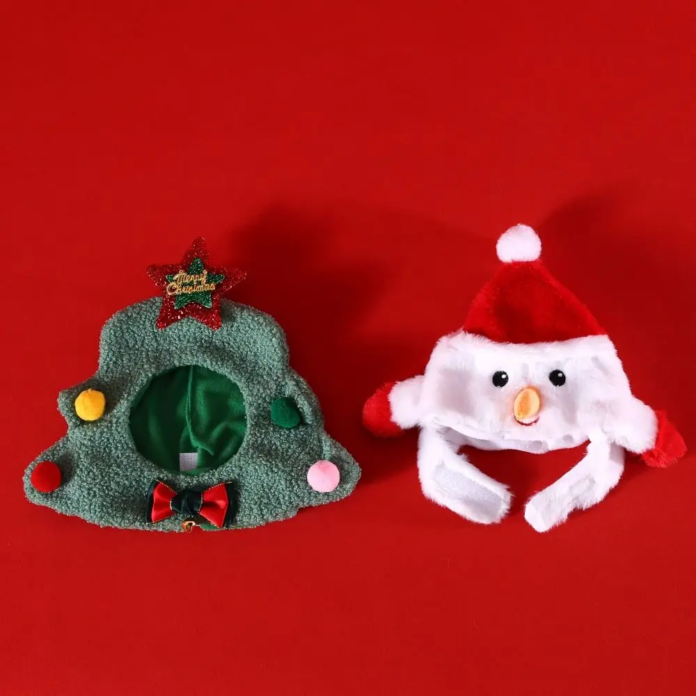 

Cute Funny Cat Hat Santa Claus Snowman Dog Christmas Headgear For Cosplay Costume Adjustable Cat Cap Party Supplies