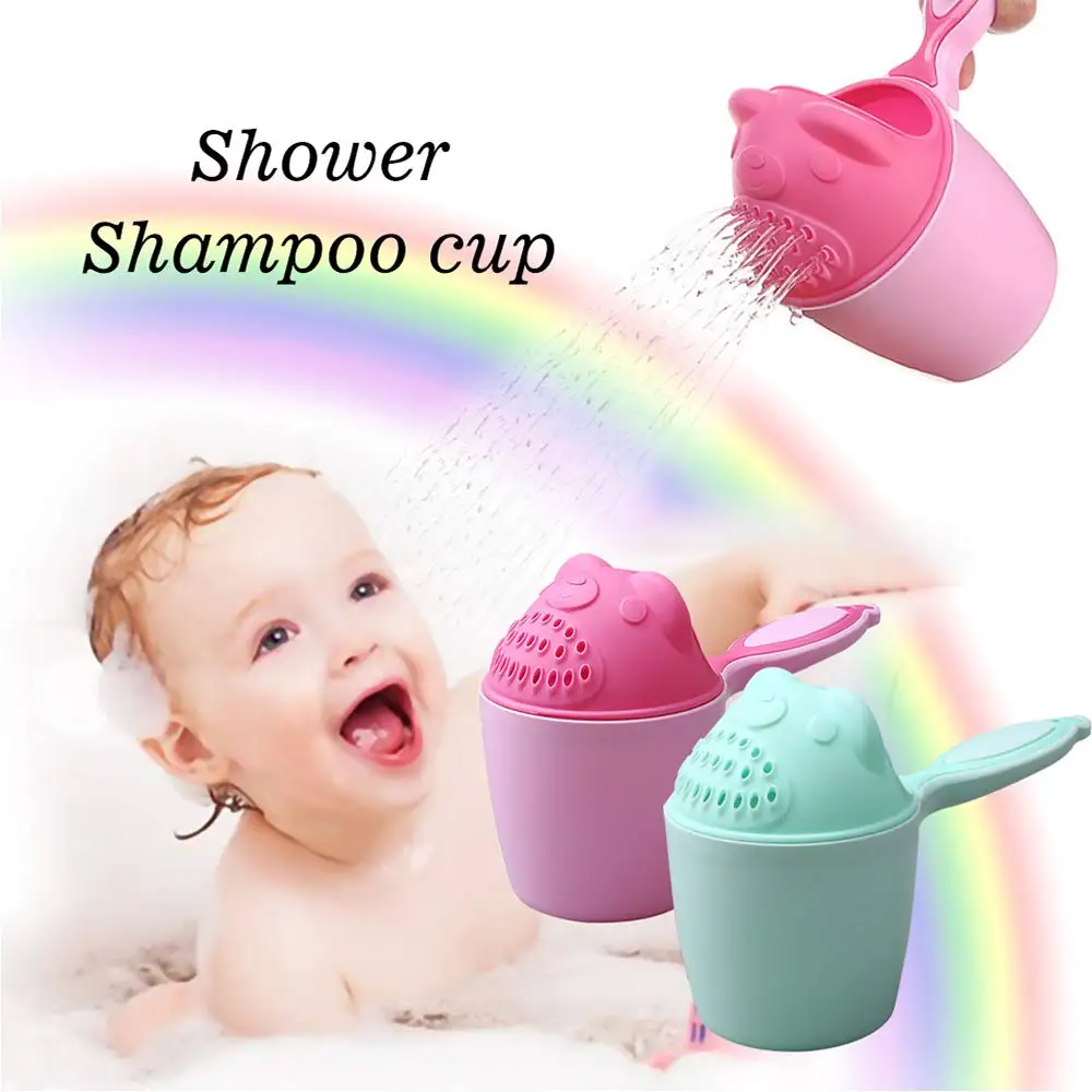 

Baby Bath Rinse Cup Bath Rinser Shower Shampoo Cup Scoops Sprinkler Bottle Baby Spoon Shower Bath Water Bathing for Children