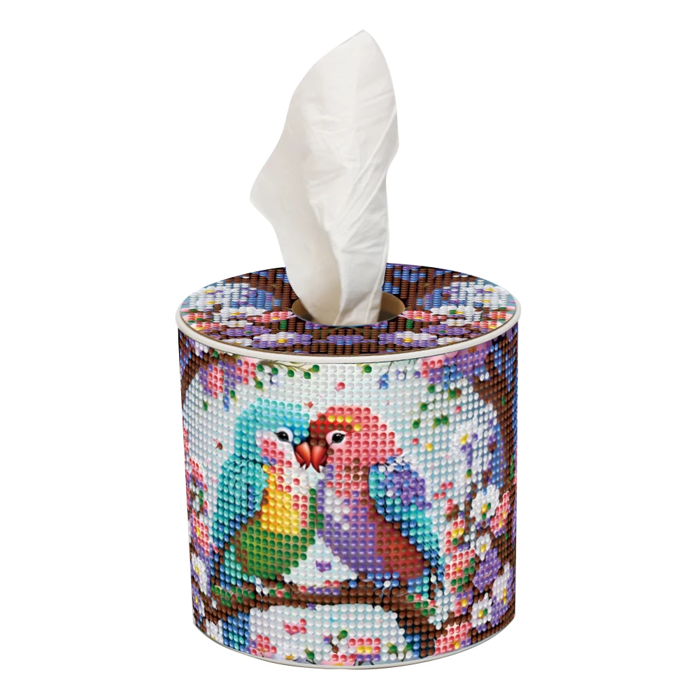 Lovebird DIY Diamond Painting Handmade Tissue Holder Rhinestones Tissue Box