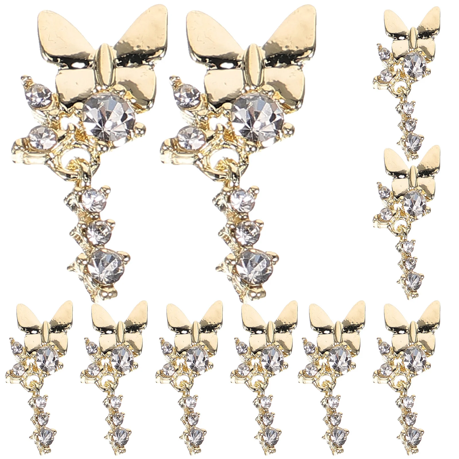 

10Pcs Butterfly Rhinestone Nail Charms for Women Manicure Supplies Personalized Nail Art Decorations Charms for Nails