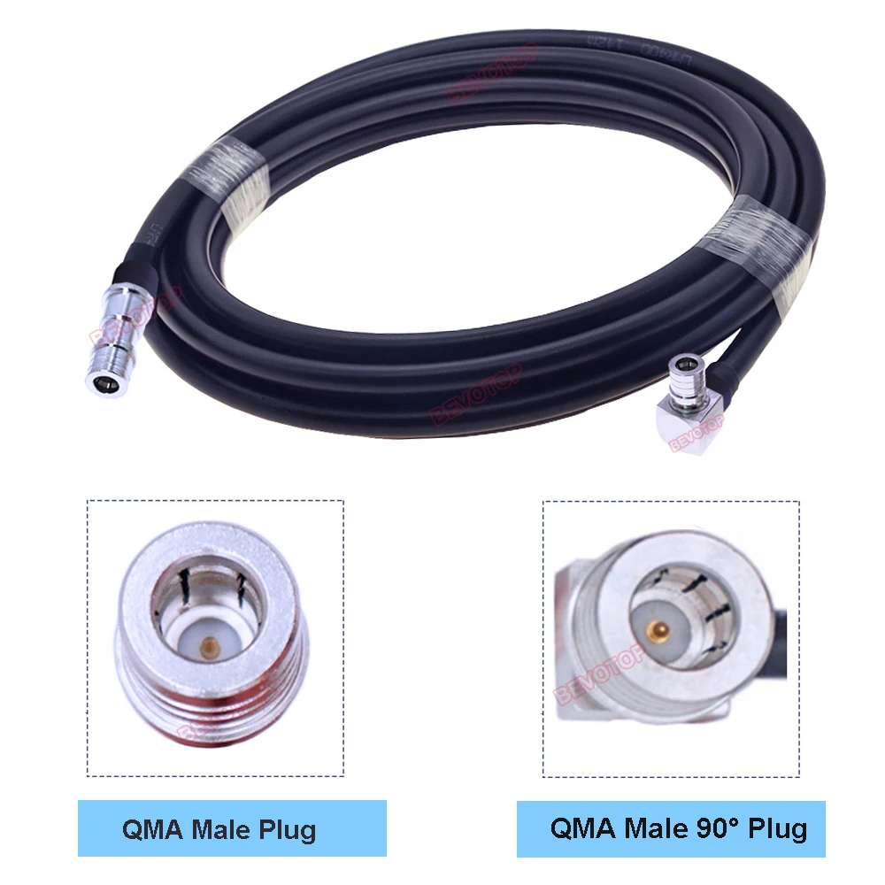 Imagem -06 - Bevotop-qma para Cabo Qma Feminino e Masculino Ângulo Reto e Direito 90 ° Plug Jumper de Baixa Perda rf Coaxial Pigtail Lmr400 Lmr400