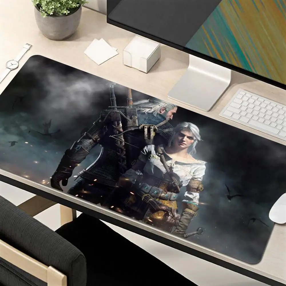 

The W-Witcher Tv Show Mouse Pad Gaming Mousepad Abstract Large 800x400mm MouseMat Gamer XXL Mause Carpet cartoon PC Desk Mat