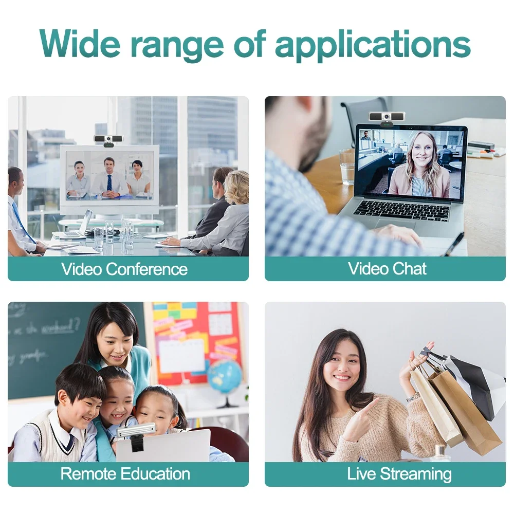 2K Webcam Volle HD Web kamera mit Mikrofon 360 ° Rotation PC webcam für computer Treffen Arbeit 1080P USB kamera