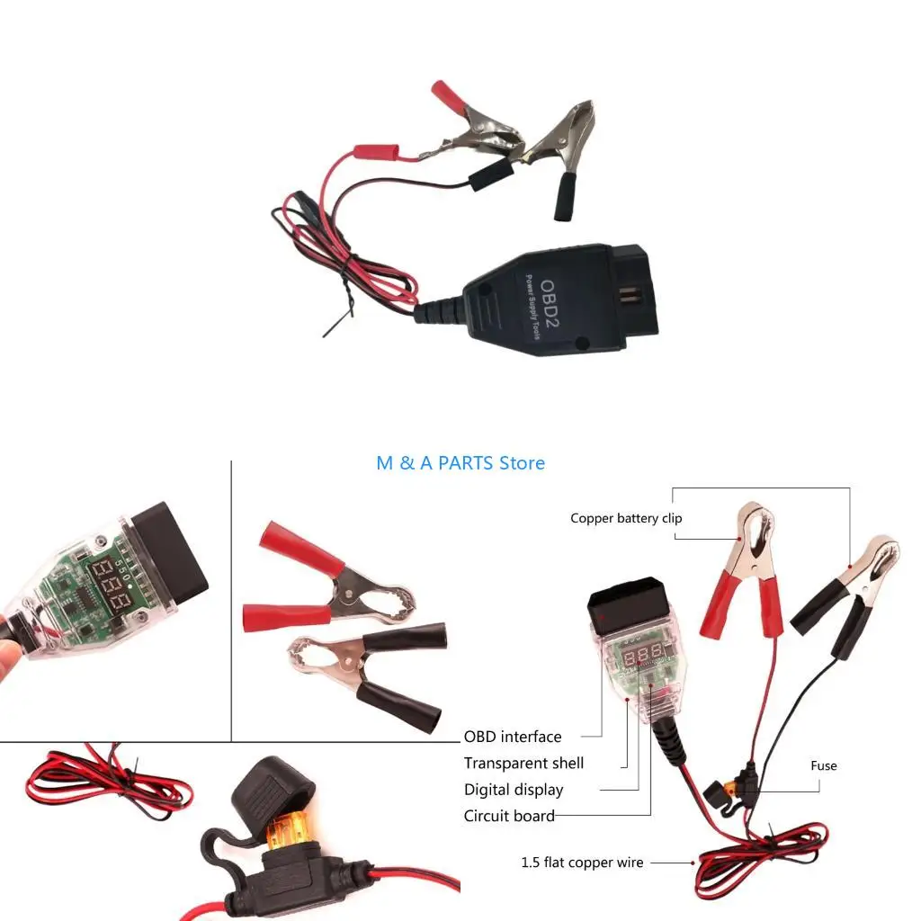 

U1JF OBD2 Automotive Battery Replacement Tool Car Computer Memory Saver
