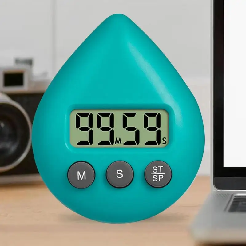 Digital Timer Waterproof Count Up Timer Suction Cup Timer With LCD Display For Classroom Shower Study Working Kitchen Cooking