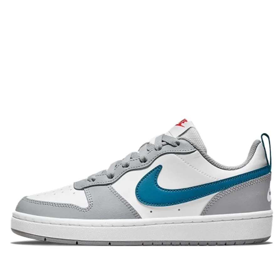 Nike Court Borough Kidsren's Sneakers Gray White Blue Teenagers