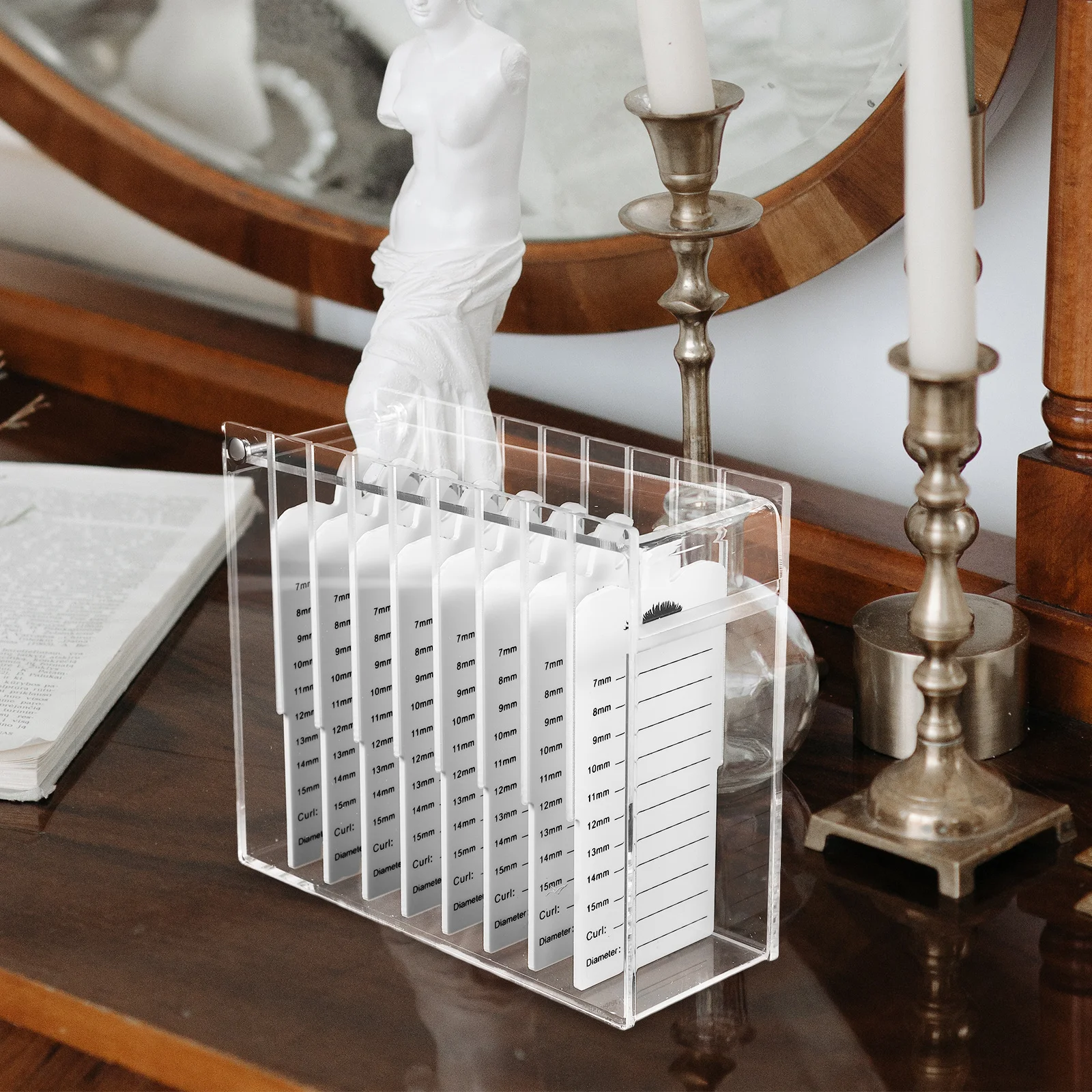 

Multi Layers Acrylic False Eyelash Storage Box Clear Organizer Case Portable Lightweight Lash Container