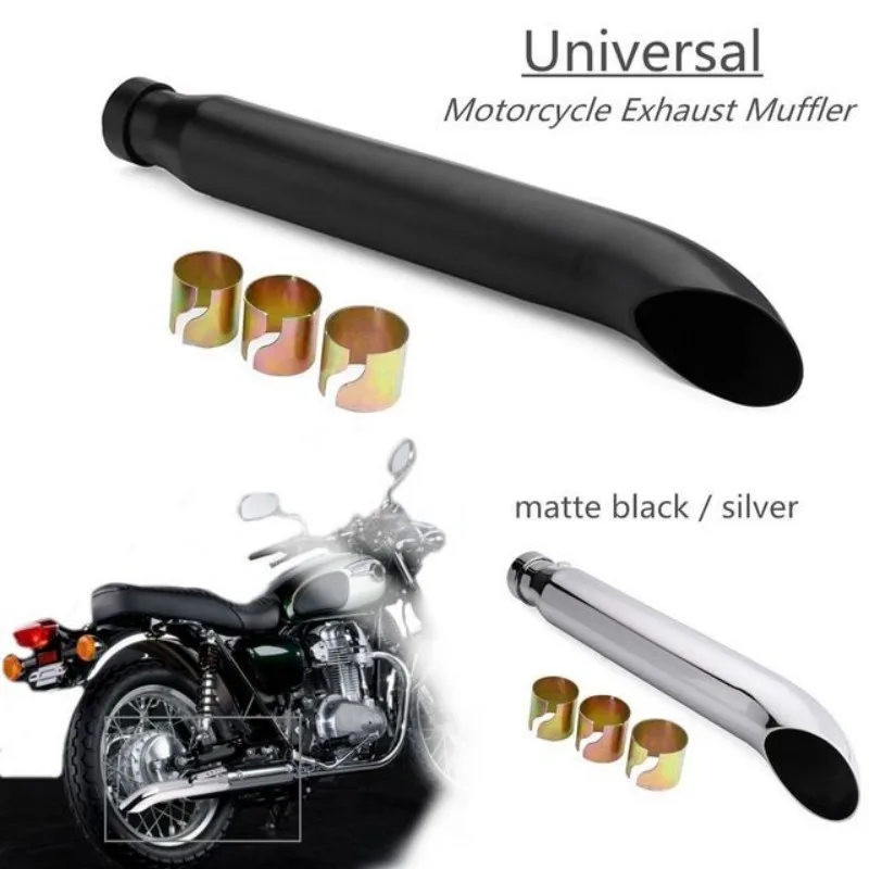 Universal Retro motorcycle exhaust pipe Tip 38-45mm Motorcross Coffee Racer Exhaust Muffler For ADNOH AHAMAY IKUZUS CG125 GN125