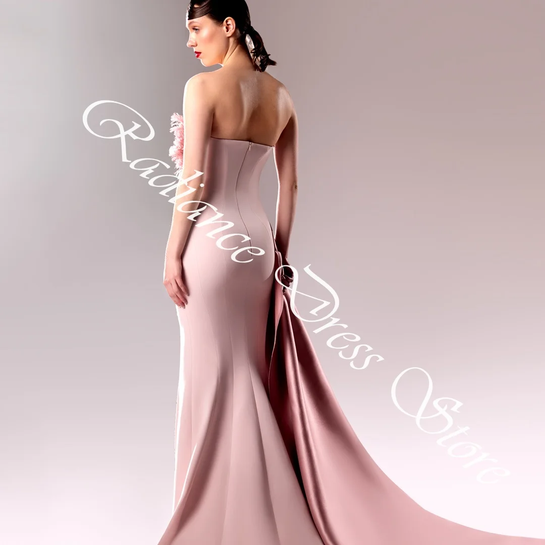 تخصيص حساسة جيرسي حورية البحر Ruched فساتين السهرة صدفي أكمام سستة الظهر لوحة قطار مناسبة خاصة #5