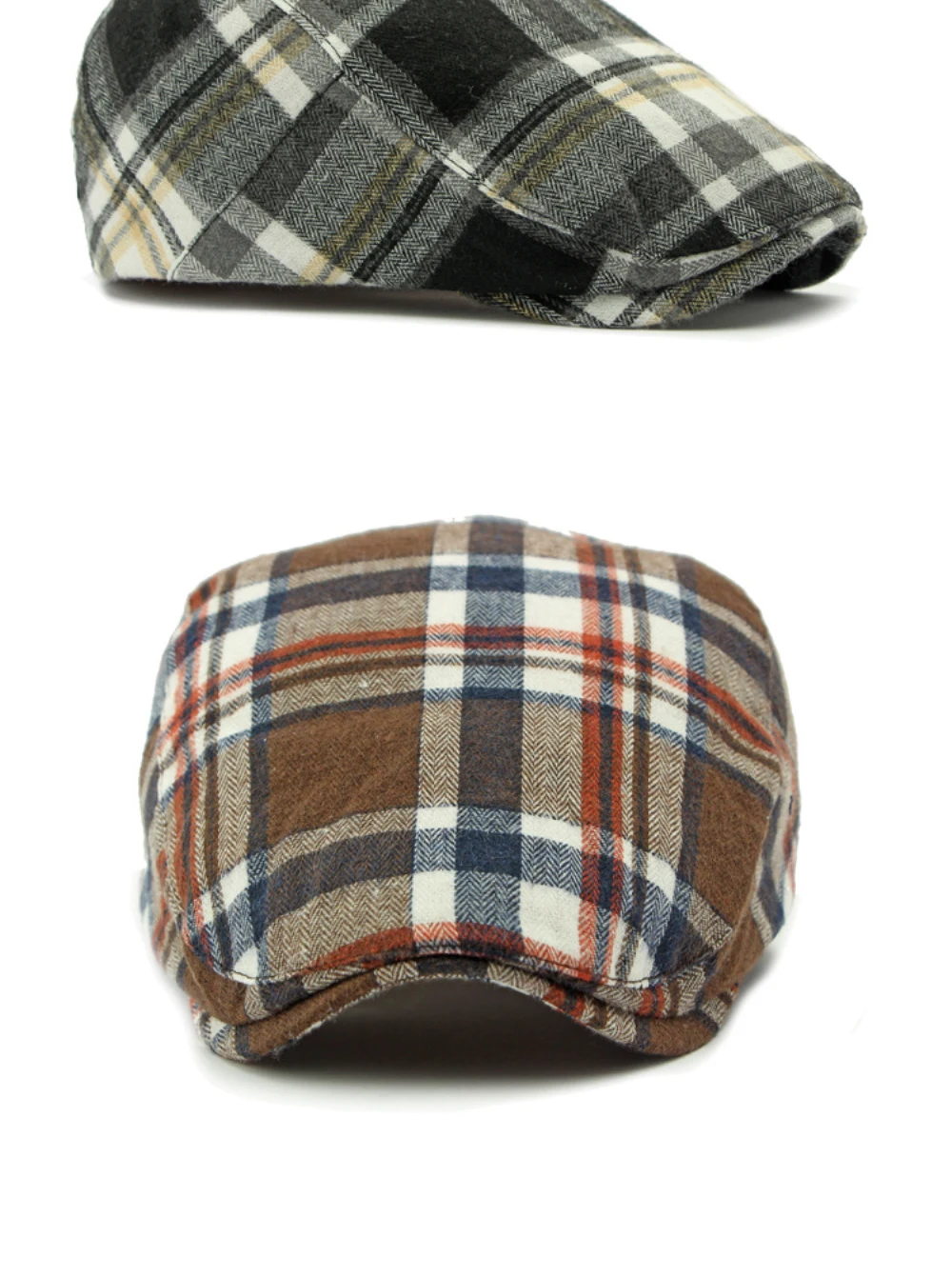 HT4697 Baskenmützen Frühling Herbst Herren Damen Kappen Vintage Künstler Maler Karierte Baskenmütze Männlich Weiblich Ivy Flatcap Verstellbare Baskenmützen – Detail 10