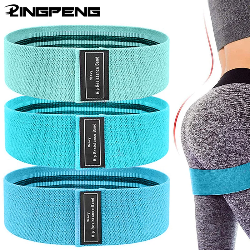 Fasce elastiche per bottino di resistenza in tessuto Squat glute workout allenatore antiscivolo fascia spessa Stretch Fitness Strips Loops Yoga