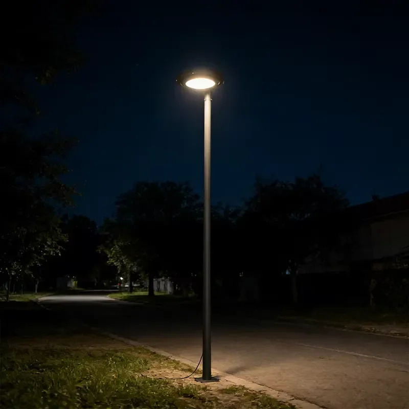 LED Garden Lamp with Steel Pole Outdoor IP65 Post Top Light 85-265V 30-90W 2700-6500K Color Range