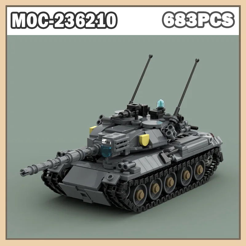 

MOC-236210 Military War Series JGSDF Type 74 MBT Building Block Model Brick Set Soldier Corps Army Customize Creative Gifts 683P