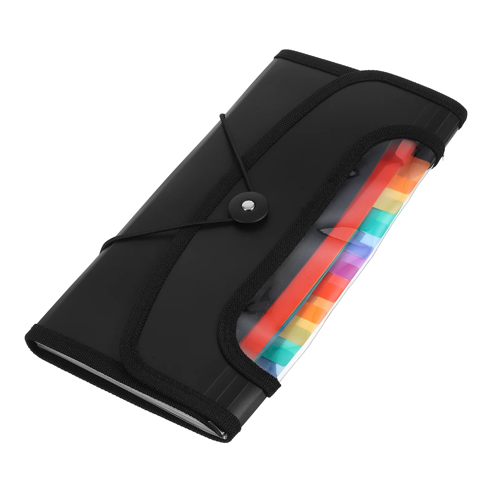 

13-Pocket Expanding File Folder Organizer Black Expanding Accordion Folder for Office School Receipt Document Storage Organizer