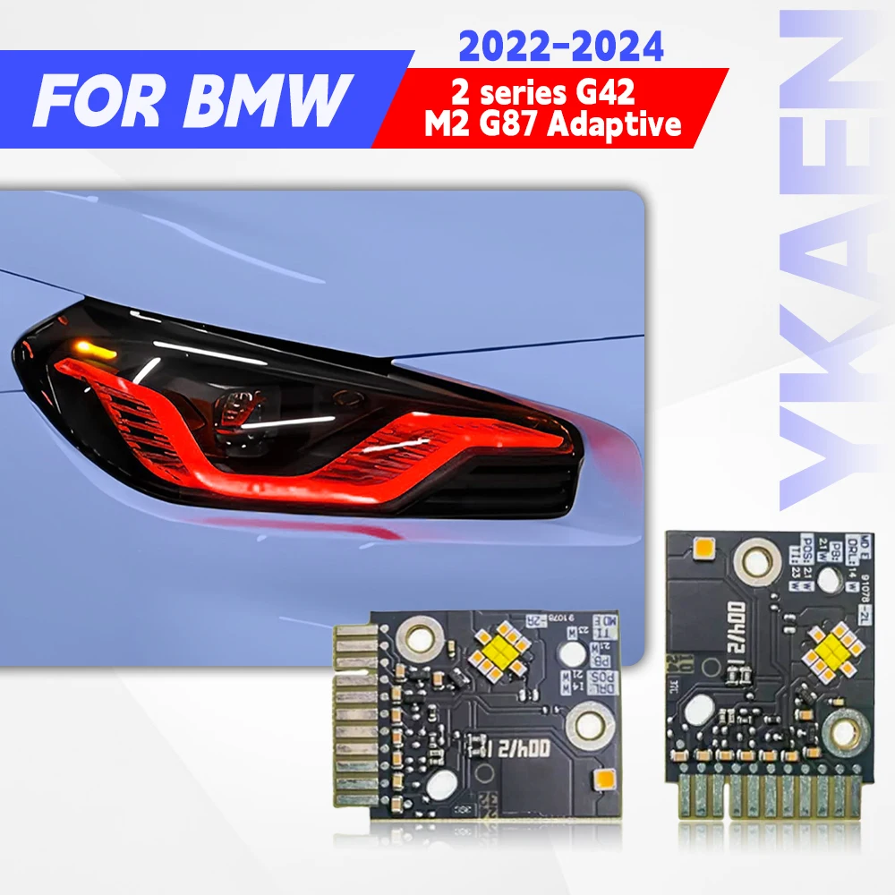 YELLOW Amber Red LED DRL Angel Eye Chips Boards Module For BMW 2 Series G42 G87 M2 M240i 230i 22-24 Turn Signal 63115A043C7