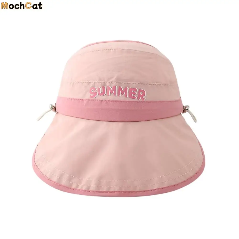 

Мягкая детская шляпа от солнца с большими полями, дышащая детская шляпа от солнца в корейском стиле, пустая верхняя кепка с защитой от ультрафиолета, быстросохнущая детская шляпа от солнца для младенцев