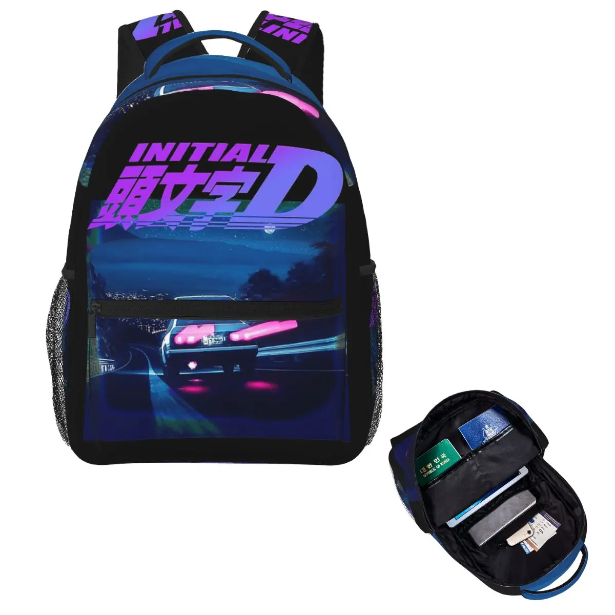 

Рюкзак Initial D Neon Ae86, Лидер продаж, рюкзак большой емкости для мальчиков и девочек, школьная сумка, сумки на плечо для мужчин и женщин