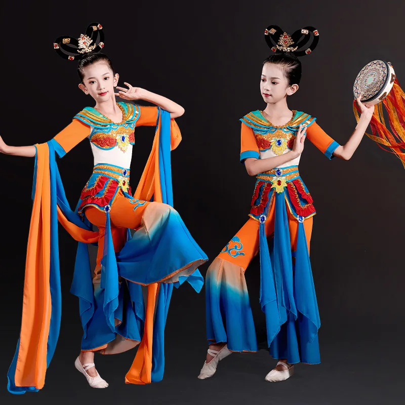 

Original Hanfu Suit Dunhuang Dress Goddess Ancient Exotic Embroidery Flying Dunhuang Style Retro Han Chinese Clothing Full Set