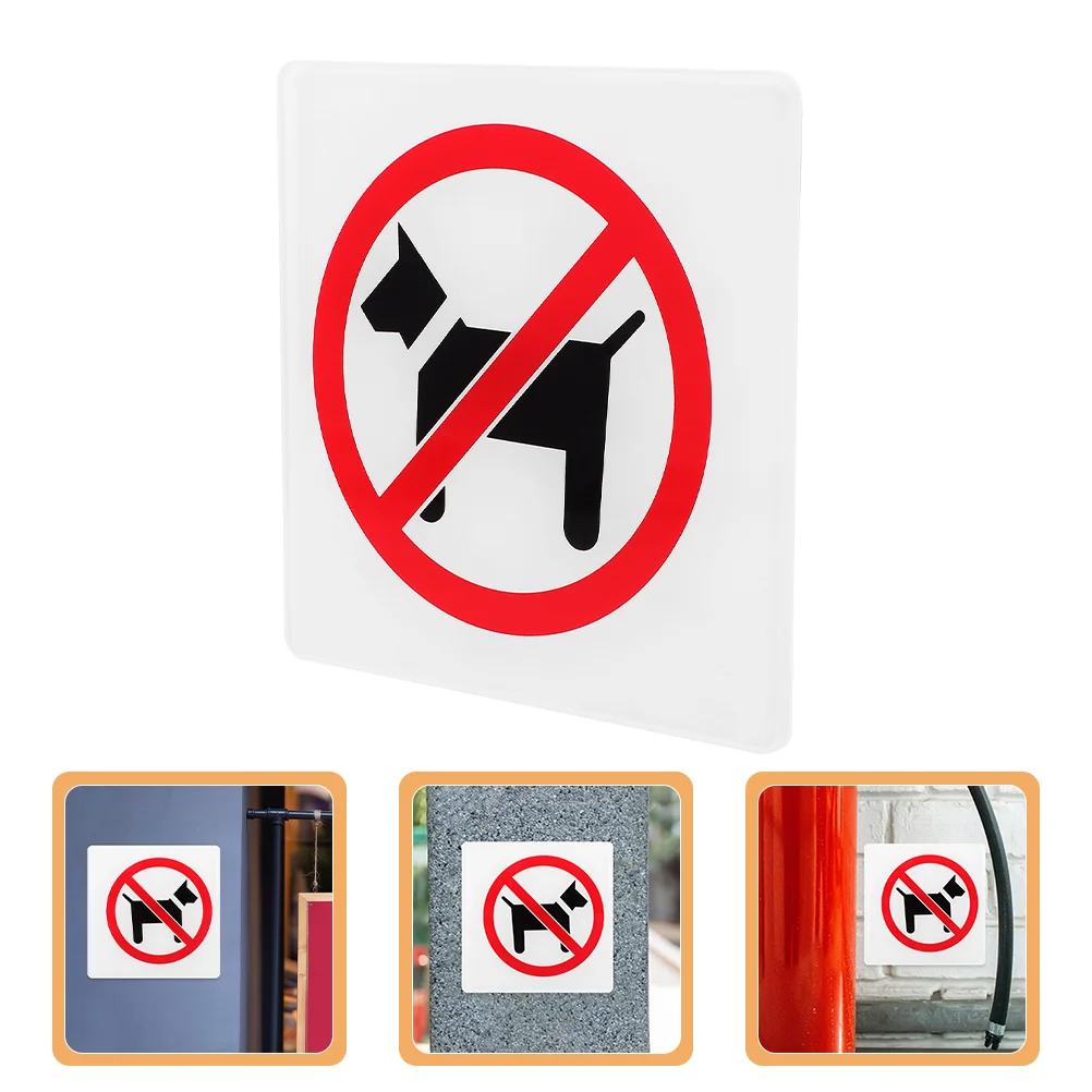 Door Self-adhesive Signs Acrylic No Pet Allowed Business Notice Dogs Pets Store