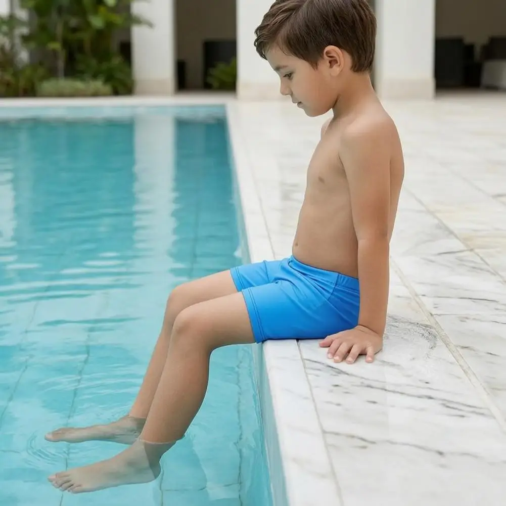 Kids Swimming Trunks Adjustable Waistband Stain-Resistant Swimsuit Breathable Quick-Drying Fabric Boys Swimming Shorts