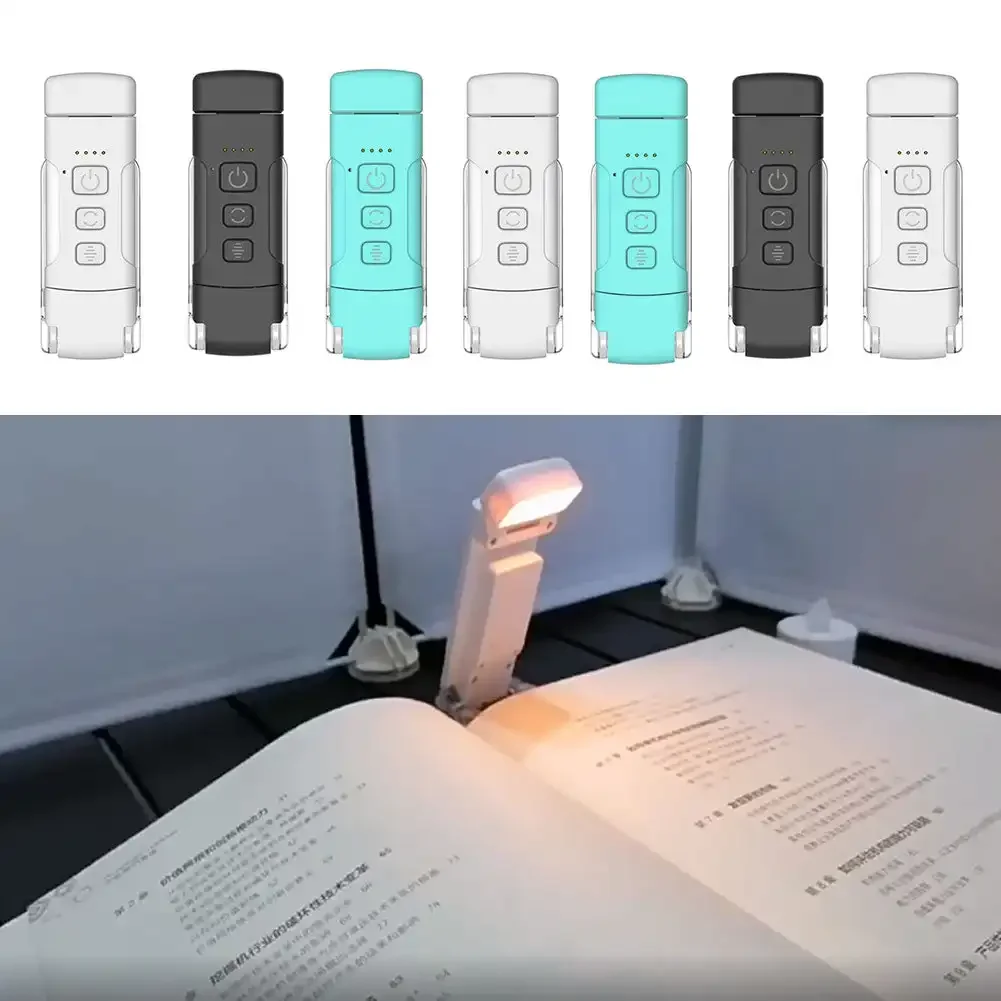 

Book Light with Timer USB Rechargeable 3 Colors & 5 Brightness Reading Light Clip-on Read Lamp Bookmark Night Light Book Lamp