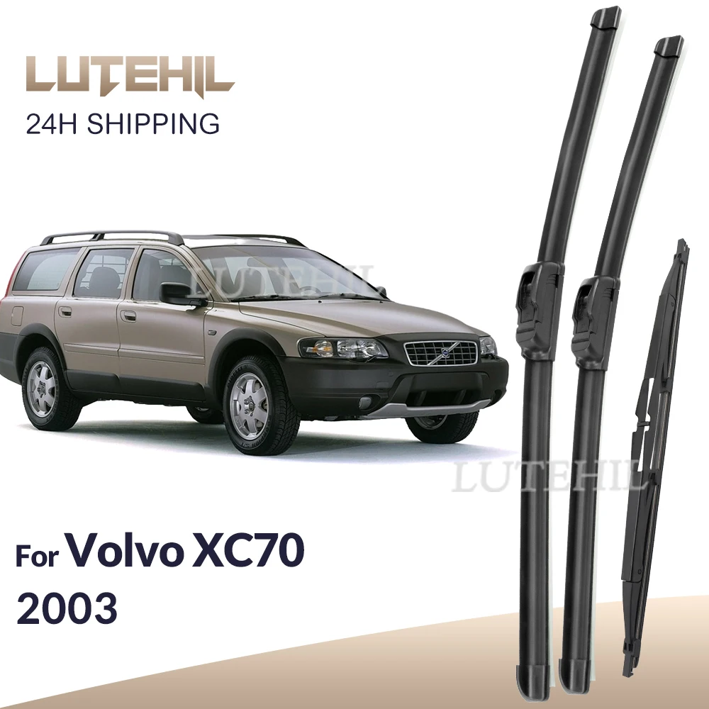 

For Volvo XC70 2003 Wiper Front & Rear Wiper Blades Windshield Windscreen Window Brushes 24"+21"+16"