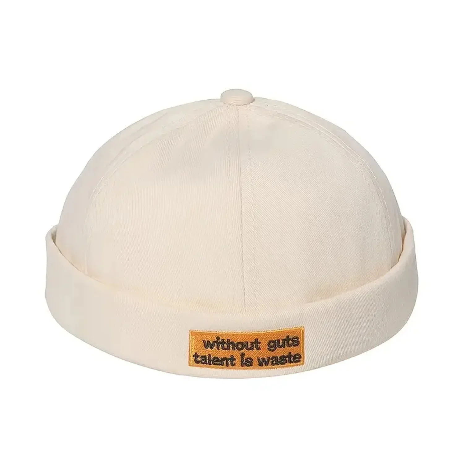 قبعة دوكر بدون إطار قابلة للتعديل مع تصميم مدفور على شكل أساور ملفوفة - قبعة صغيرة لساعة مناسبة تمامًا!