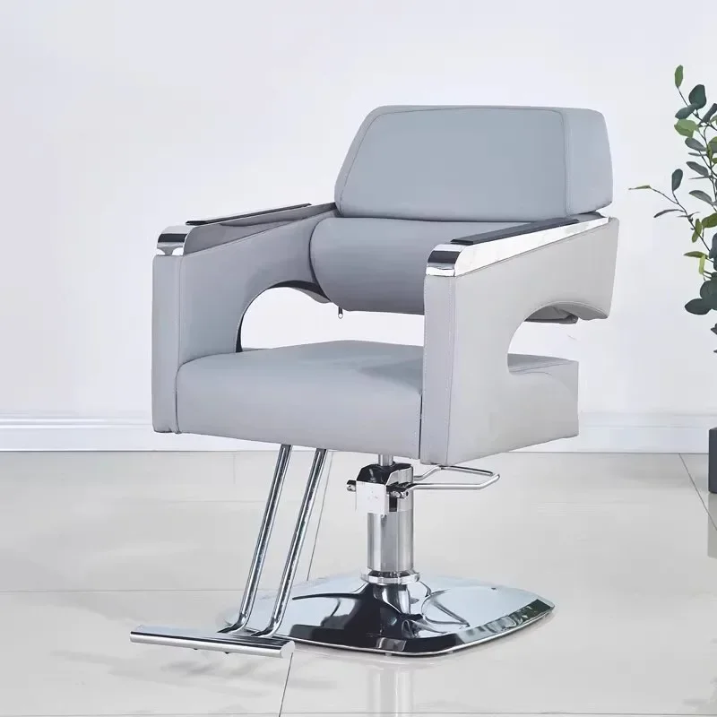 Retro Comfort Barber Chair Salon Beauty Italian Aesthetic Dyeing Hair Barber Chair High-end Hairdressing Silla Home Furniture