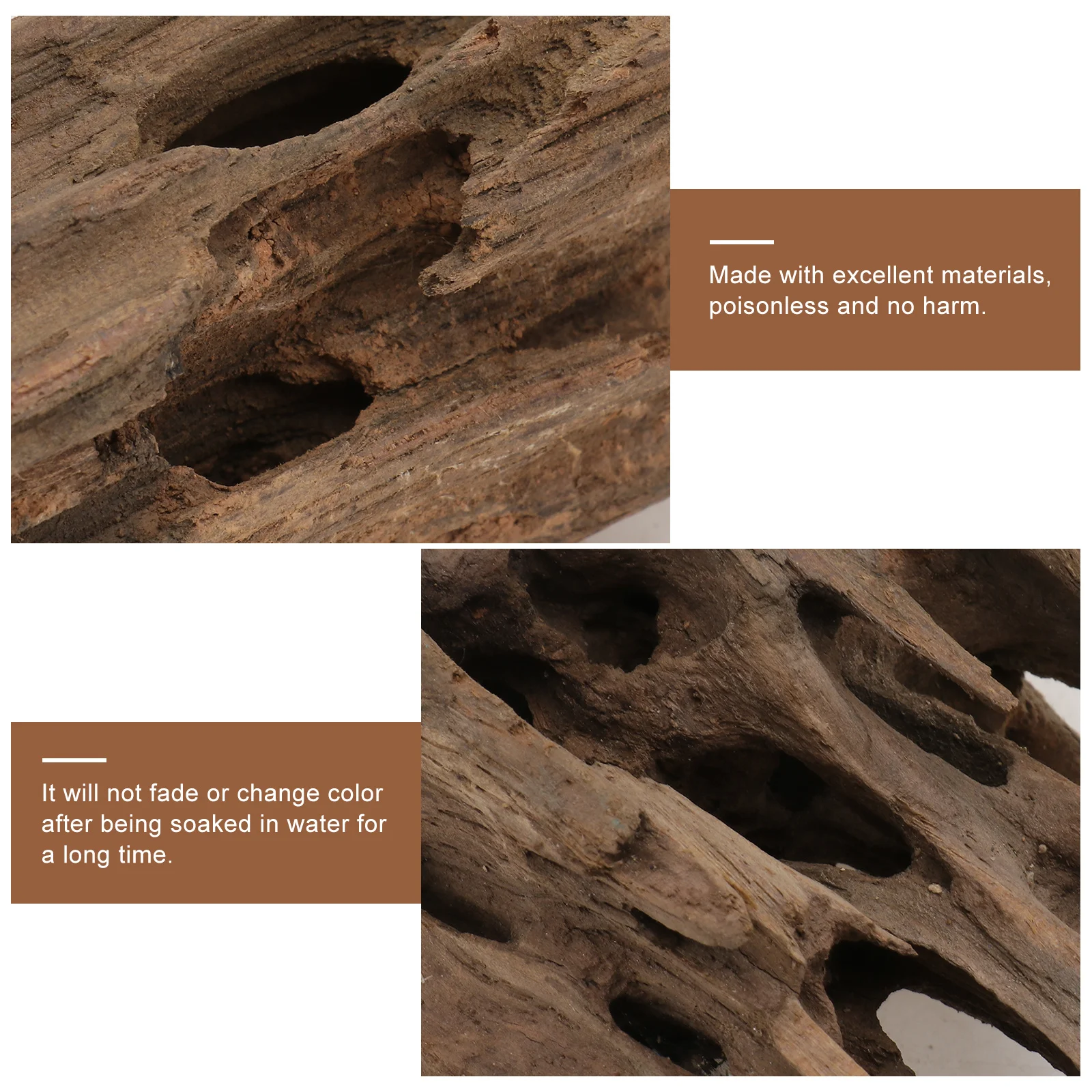 

Ipetboom Sunken Wood Fish Tank Stump Artificial Branch Lifelike Drift Decorative Hollow Tree for Aquarium Decoration