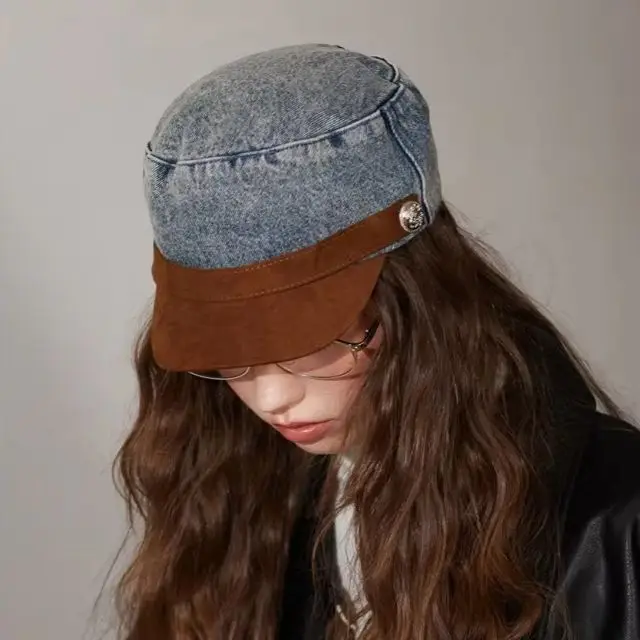 

Reversible Wide-Brim Fisherman's Hat Youthful Colourful Sun Hat for Women Breathable Check Pattern