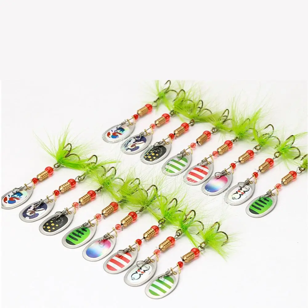 

16pcs Luya Fishing Metal Spoon Lure Metal Sequins Fishing Spinner Spoonbait Reflective Sinking Simulation Bait Hook