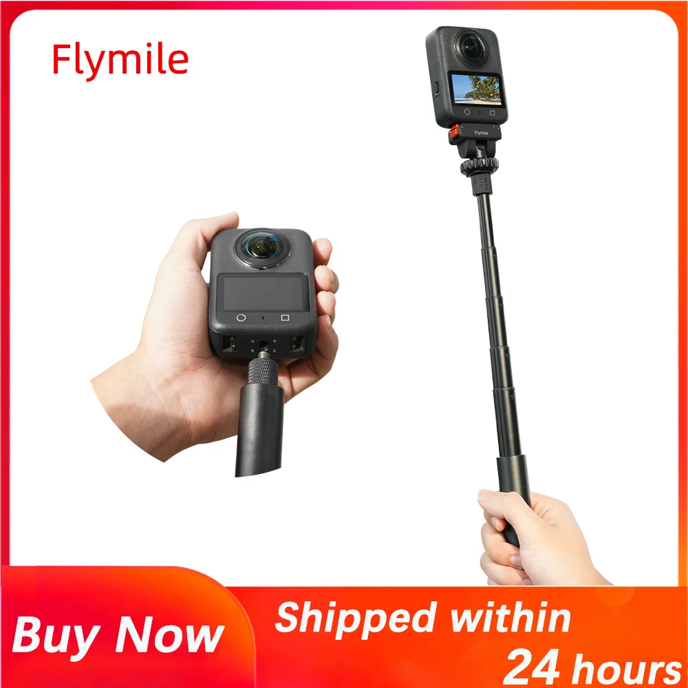 

70CM Mini Telescopic Invisible Selfie Stick for DJI Osmo 360/Insta 360 X5 X4 X3 One X2, Panoramic Camera Photography Accessories