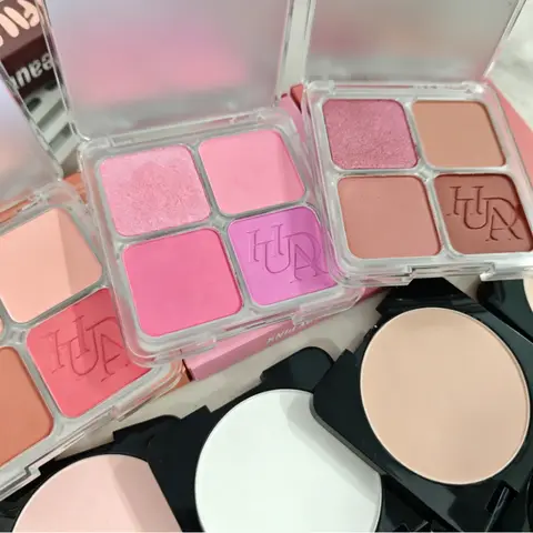 Four-color Girlish Blush Palette Matte Low Saturation Natural and Long-wearingLong Lasting Oil Control Seting Powder Compact