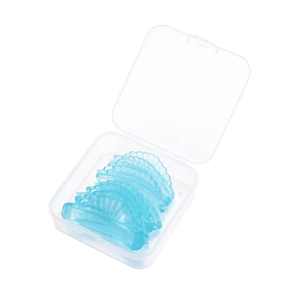 อุปกรณ์ต่อขนตาแบบซิลิโคน 5 คู่ แผ่นดัดขนตาแบบใช้ซ้ำได้ สำหรับต่อขนตาแบบกาว รูปทรงเปลือกหอย