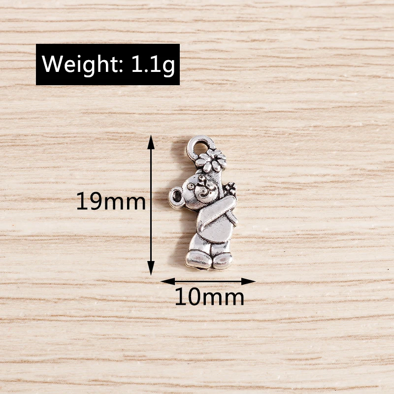 Tusember 20 Stück Legierungs-Anhänger in Form von Eule, Bär, Elefant und Pferd für Schmuck, Halsketten, DIY-Armbänder, Ohrringe, Zubehör und Bastelarbeiten – Detail 32