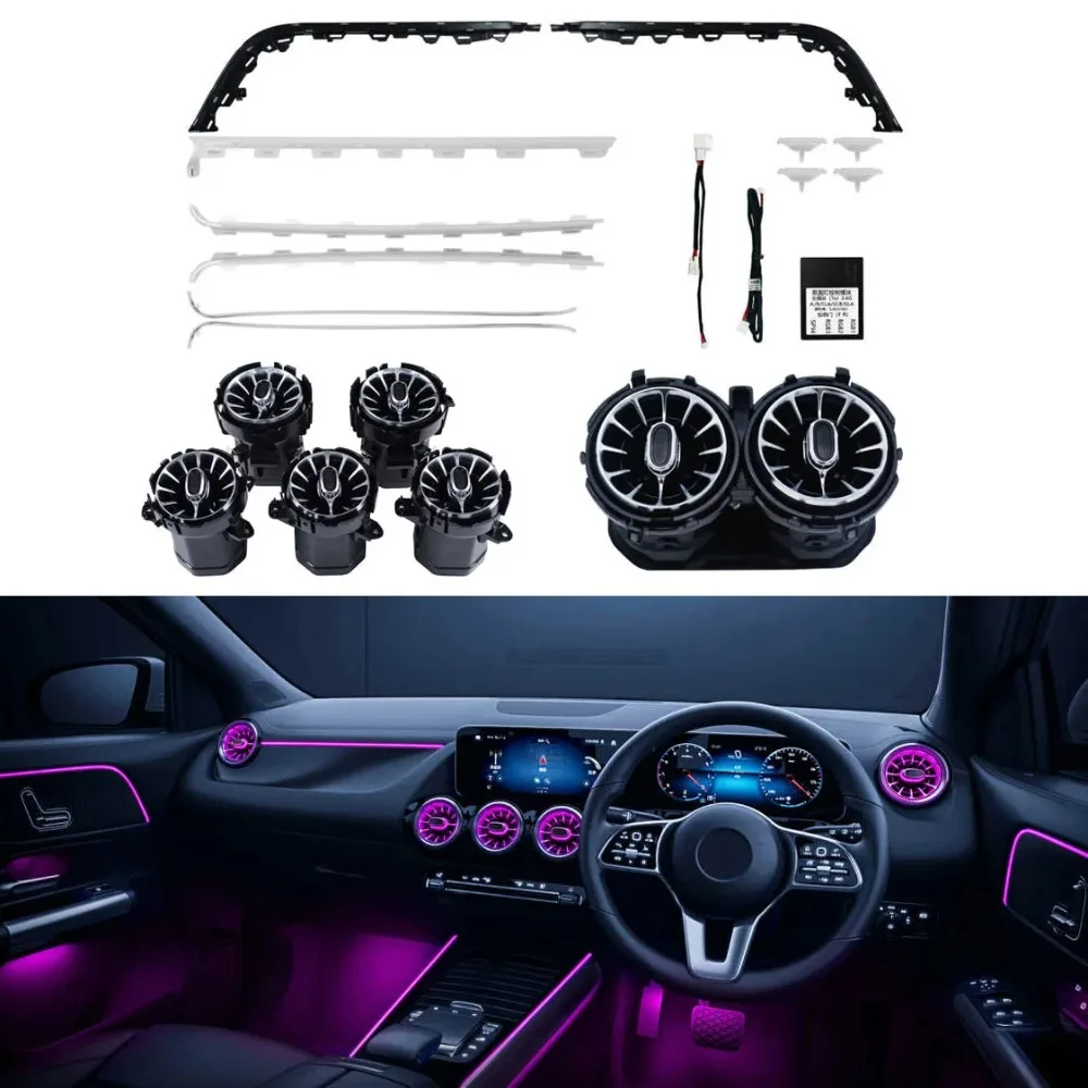 

RHD W247 Ambient Light для Mercedes-Benz B-Class GLA GLB 2020-2025 X247 H247 Обновление внутреннего освещения автомобиля для правой руки