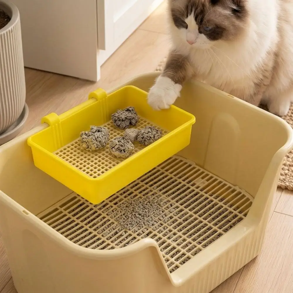 Efficient Hanging Cat Litter Sifter Fast Sifting Fine Mesh Pet Litter Filter Tray Rust-Resistant Large Capacity