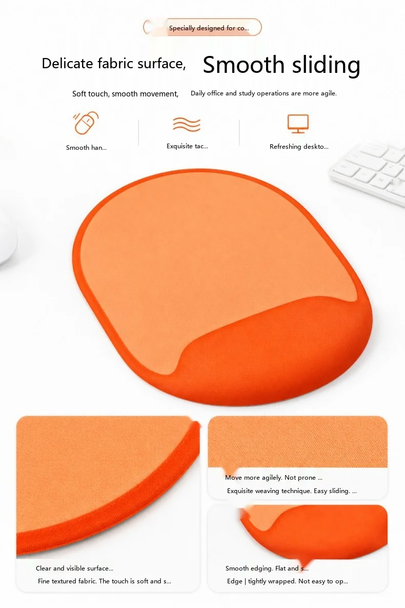 Silikon-Handgelenkauflage für Mauspad, 13 Farben, ergonomische rutschfeste Schreibtischunterlage, weiche Unterstützung für Büro und Gaming – Detail 5