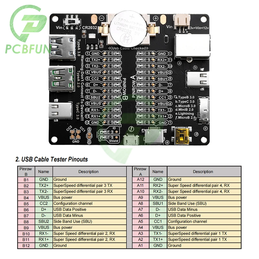 MECHANIC DT3 Data Cable Detection Board USB Cable Tester Short Circuit On-Off Switching For iOS Android Type-C Test Board Tool