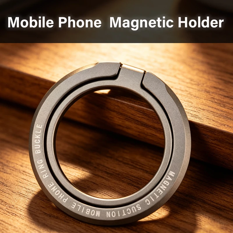 

360° Rotation Phone Magnetic Stand for Magsafe Gym Metal Finger Ring Holder Folding Strong Magnet Bracket for iPhone 17 16 Pro