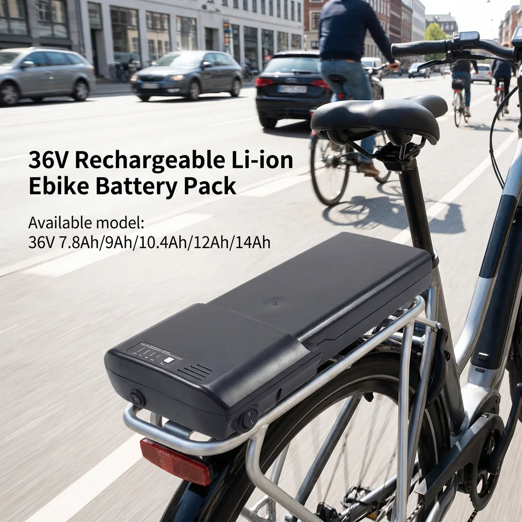 5-Pin Gepäckträger E-Bike Akku 36V 7,8Ah 9Ah 9000mAh 10Ah 10,4Ah 11,6Ah 14Ah Jetch Li-Ionen-Akku für O2Feel Amigo E-Bike