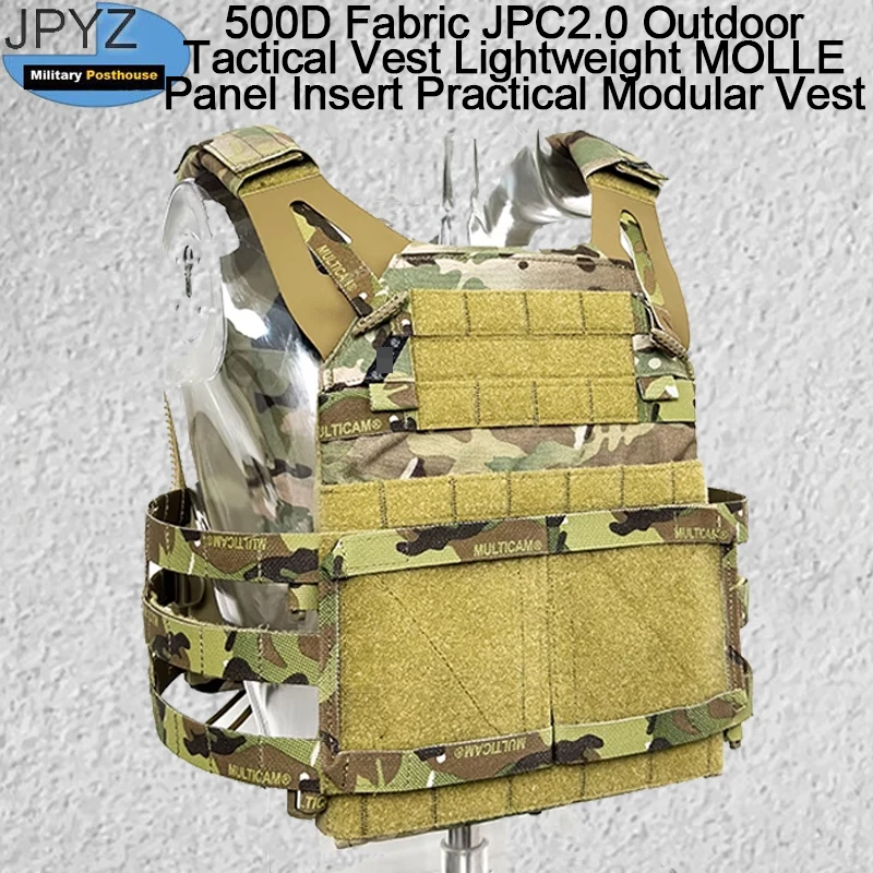 500D Fabric JPC2.0 Outdoor Tactical Vest Lightweight Molle Panel Insert Practic…