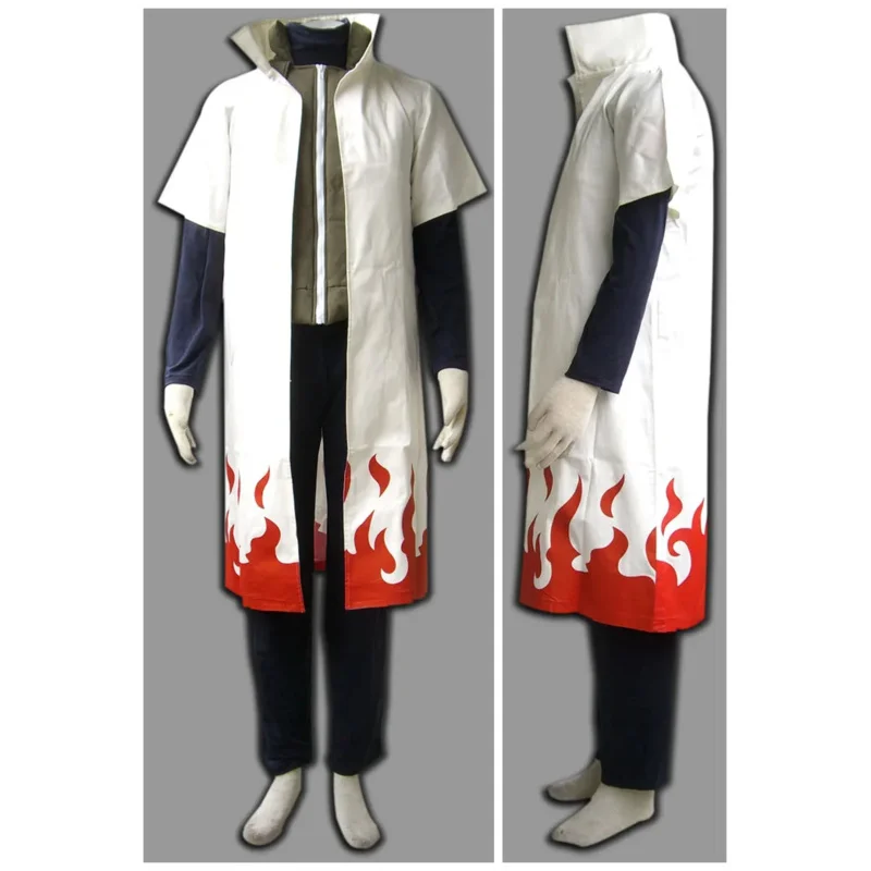 2025 New Anime cosplay Yondaime Hokage sama White Cape Vest Men's Suit Halloween costume comic AA