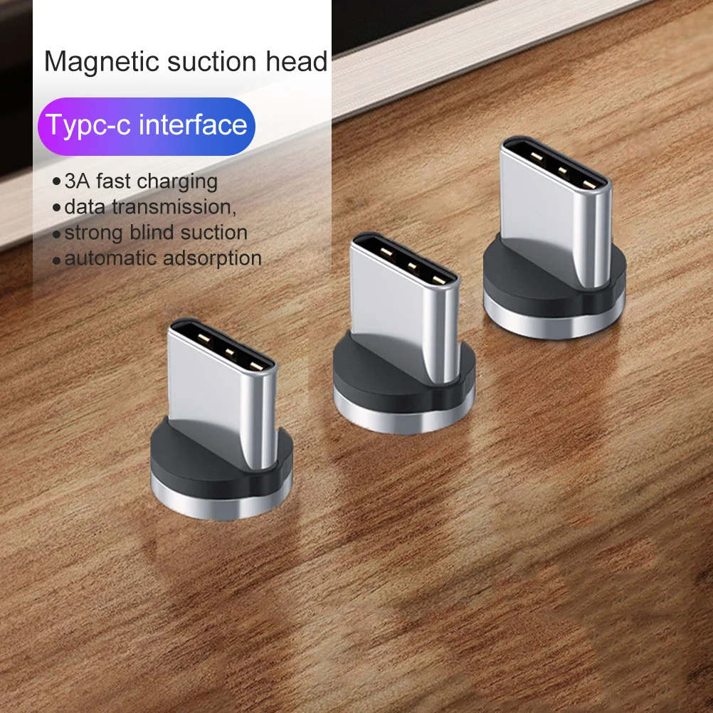 15 Pcs Magnetic Charging Cable Phone Adapter Connector Tip Charge Electronic Head USB Aluminum USB-C Type-c